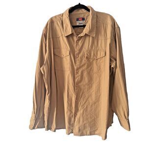 Levis 3xl 100% cotton tan mens casual button down‎ shirt
